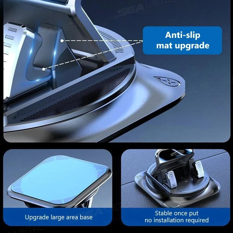 Dashboard Phone Holder 360-Degree Rotation Gel Suction Base