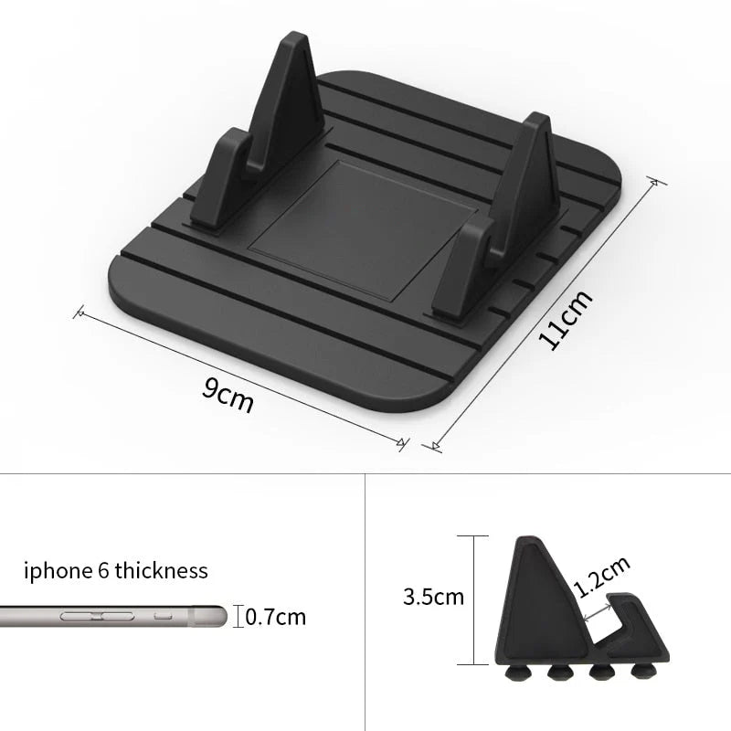 Dashboard Phone Holder Low-Profile Silicone Suction