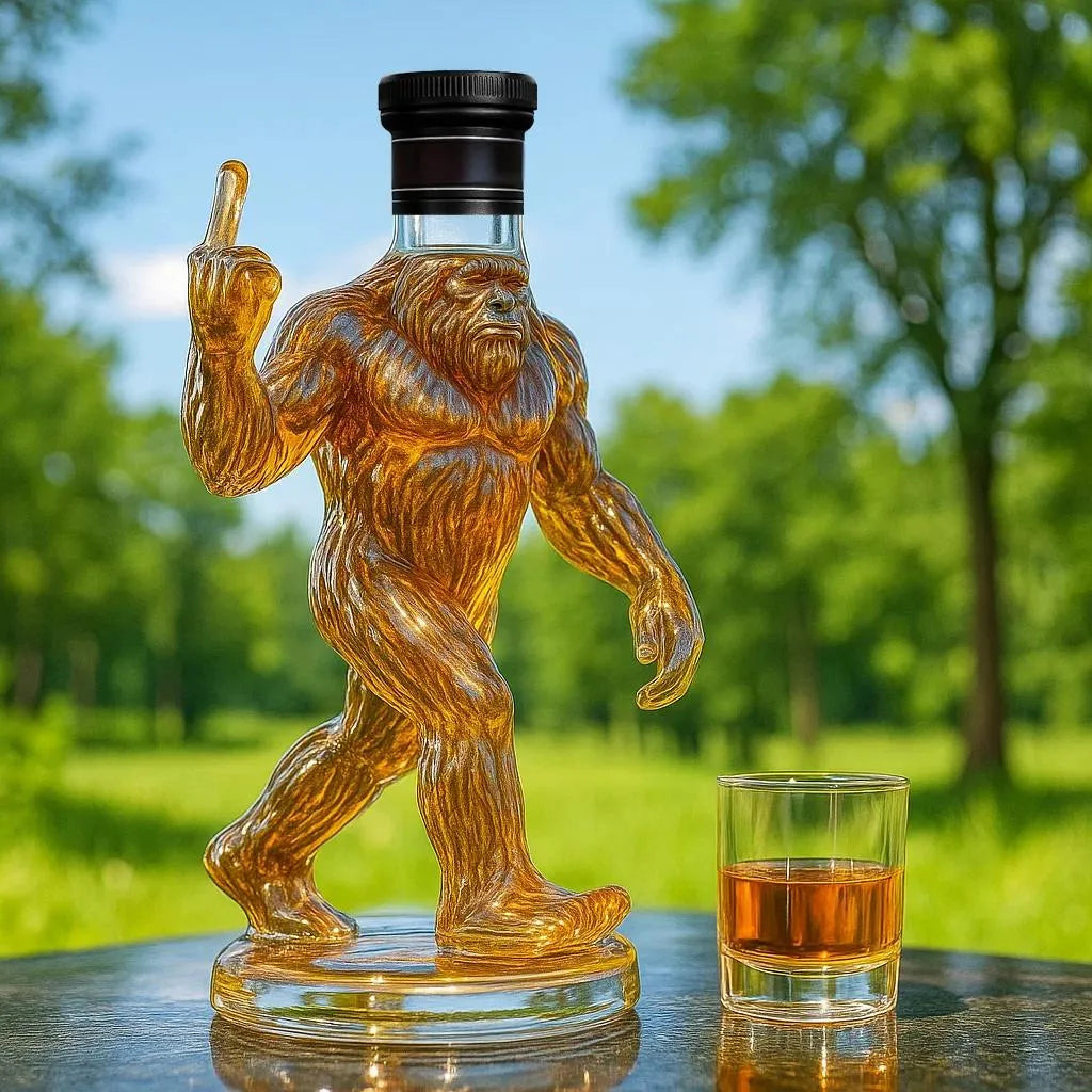 Decanter Hand-Blown Glass Sculptural 25 Oz