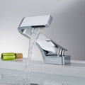 Deck-Mount Faucet Waterfall Spout Stainless Steel