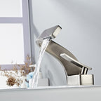 Deck-Mount Faucet Waterfall Spout Stainless Steel