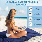 Deckchair Towel Integrated Side Pockets & Non-Slip Fastening