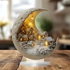 Decorative Accent Acrylic Moon Village LED Light