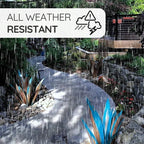 Decorative Agave Plant Rust Finish Corrosion-Resistant Coating