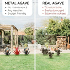 Decorative Agave Plant Rust Finish Corrosion-Resistant Coating