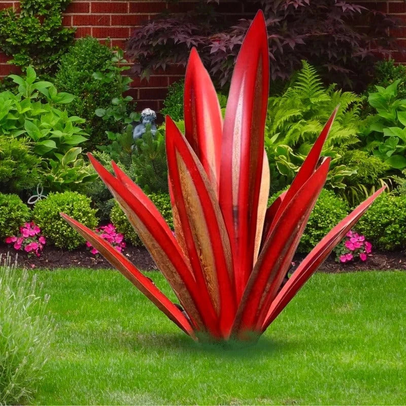 Decorative Agave Plant Rust Finish Corrosion-Resistant Coating