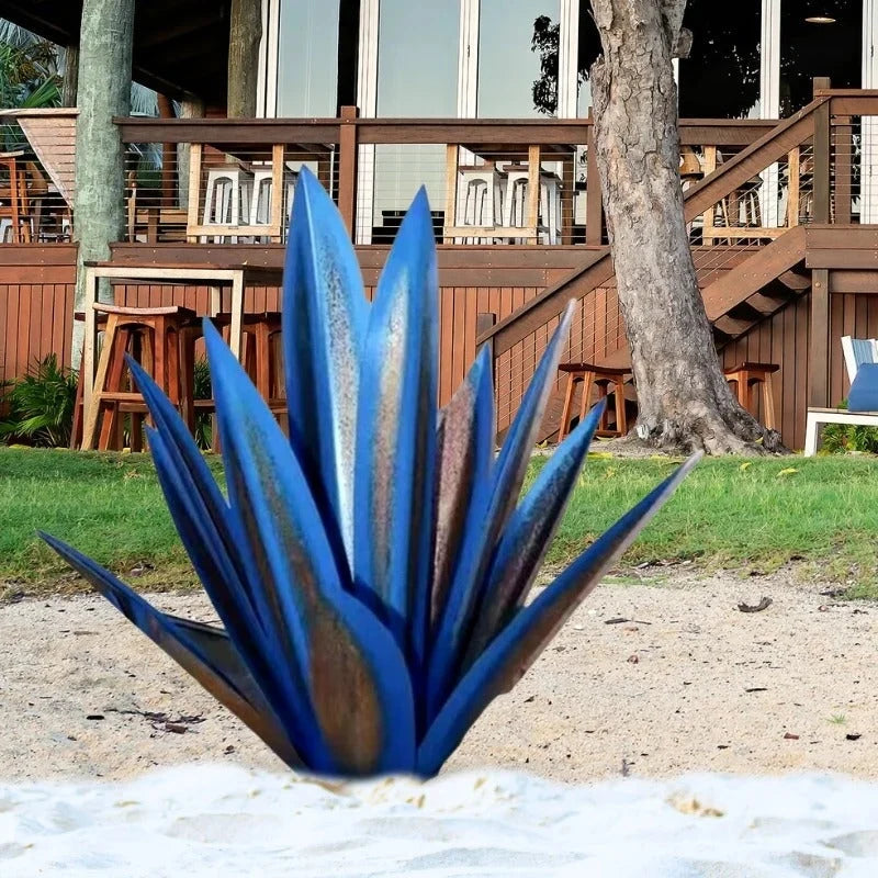 Decorative Agave Plant Rust Finish Corrosion-Resistant Coating
