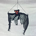 Decorative Bat Figure Glowing Red Eyes Indoor & Outdoor
