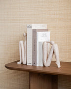 Decorative Bookend Polyresin Organic Set of 2