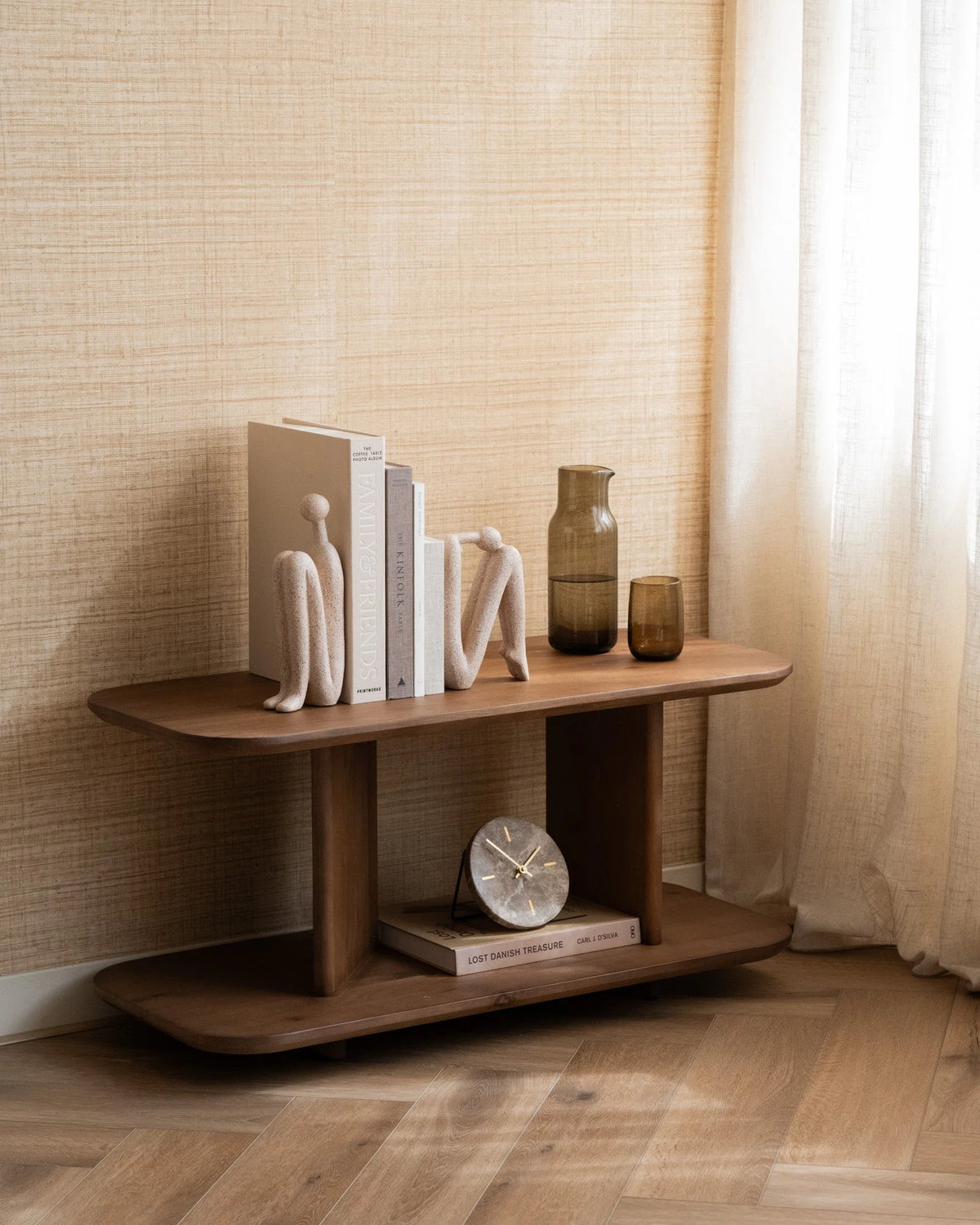 Decorative Bookend Polyresin Organic Set of 2