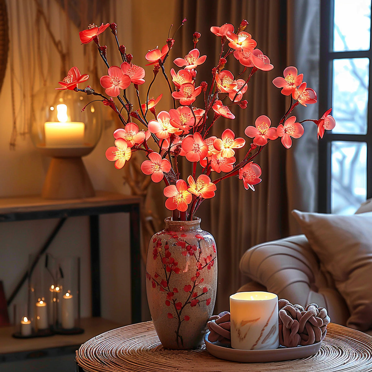 Decorative Branches Warm White LED Battery-Operated & Flexible