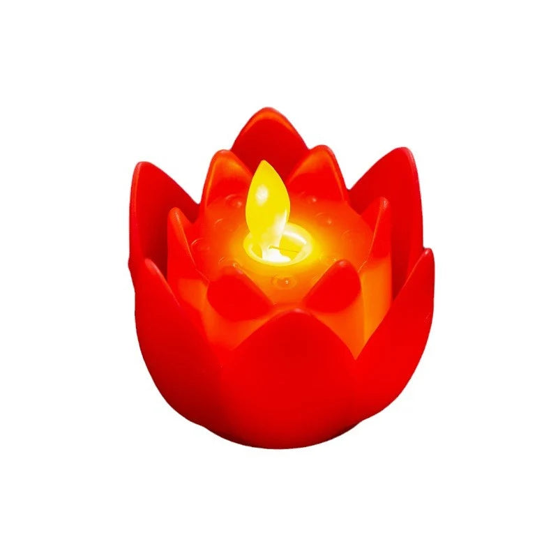Decorative Candle Lotus Flower LED Battery Operated