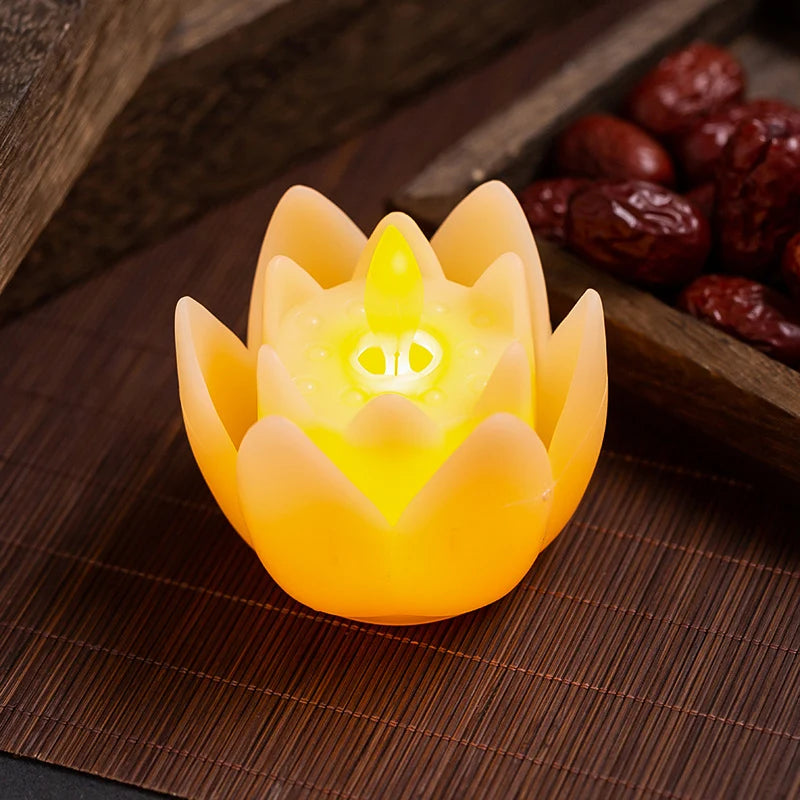 Decorative Candle Lotus Flower LED Battery Operated