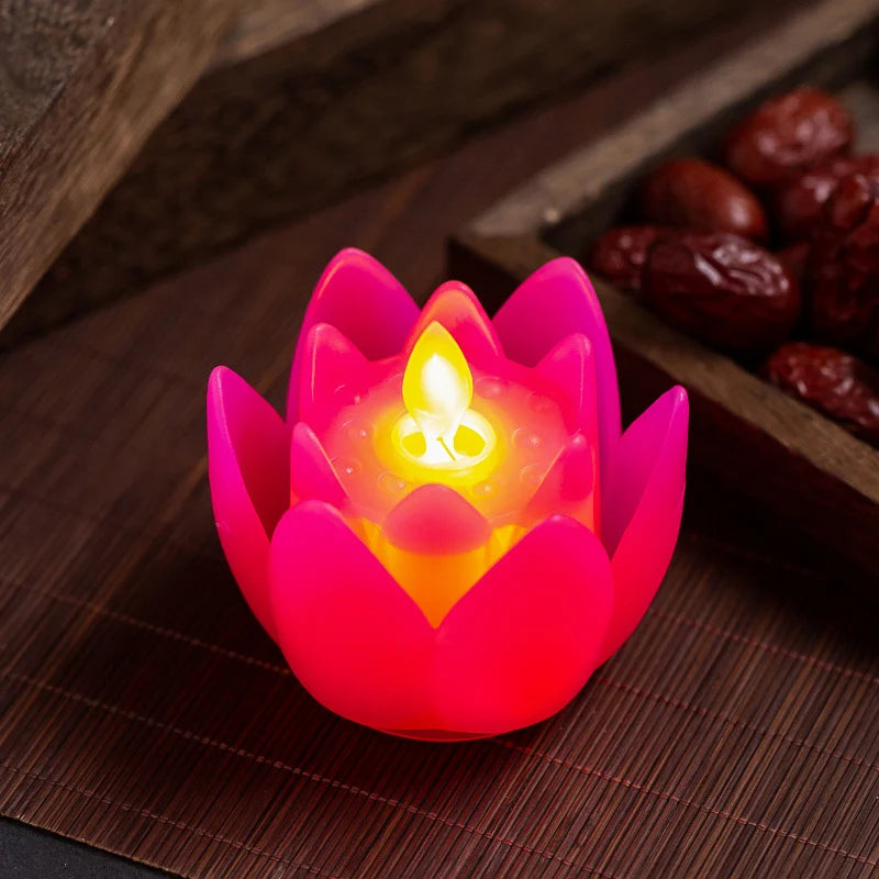Decorative Candle Lotus Flower LED Battery Operated