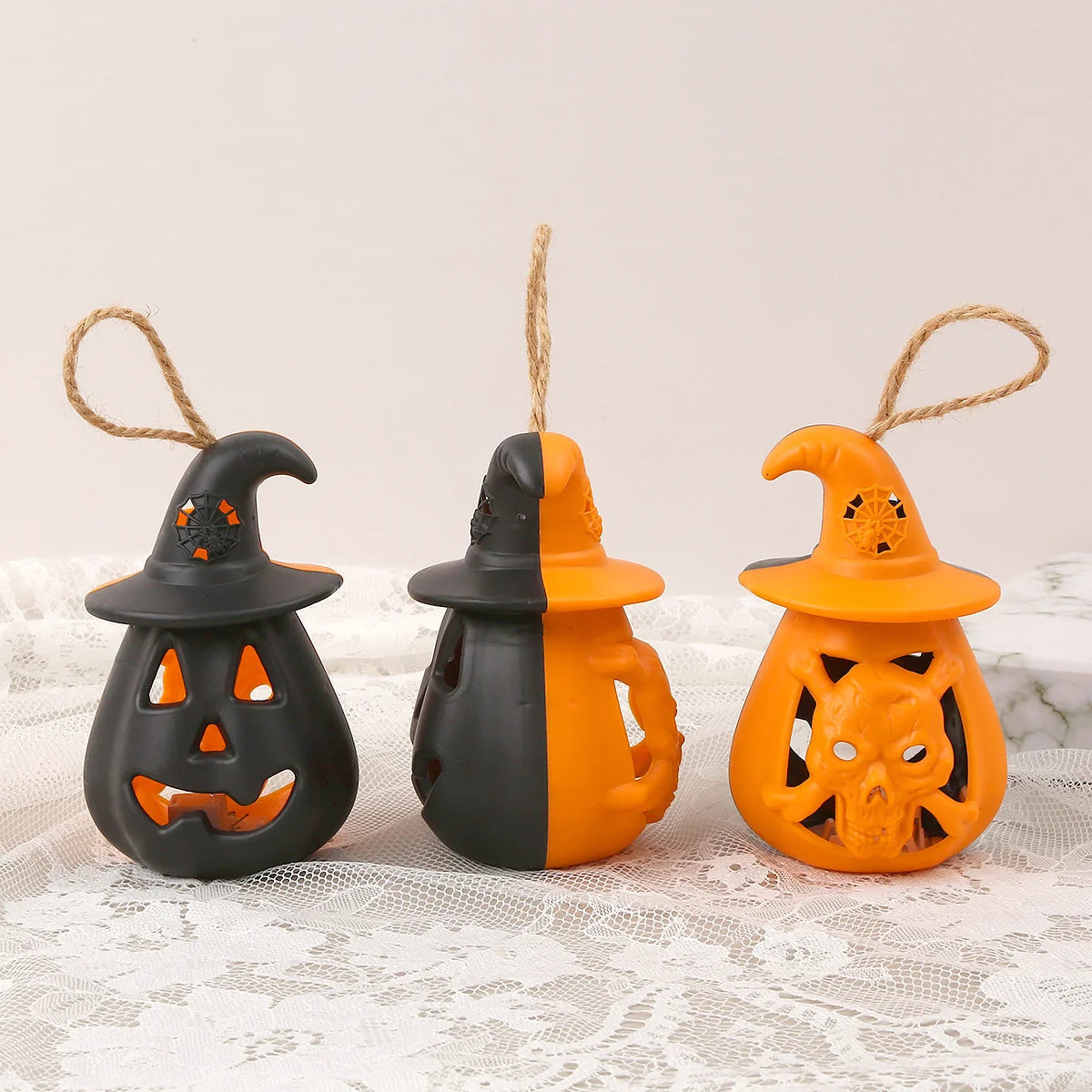 Decorative Candle Pumpkin Witch Hat Indoor & Outdoor