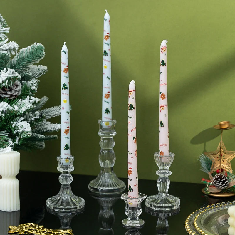 Decorative Candle Set Handcrafted Long-Burning Set of 2