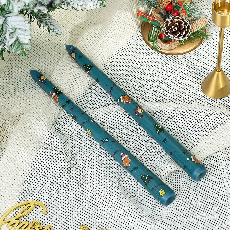 Decorative Candle Set Handcrafted Long-Burning Set of 2