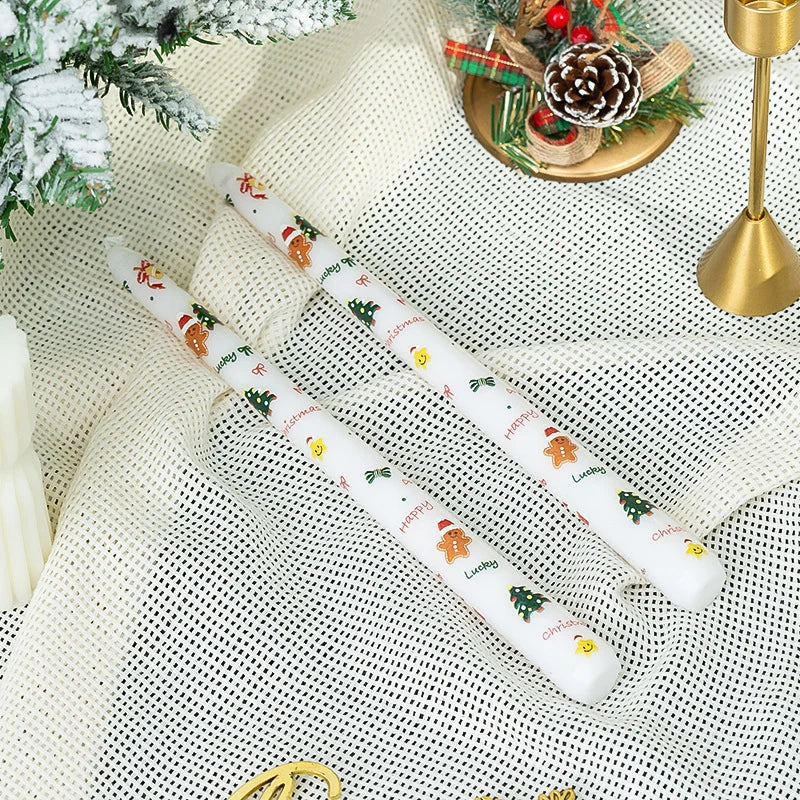 Decorative Candle Set Handcrafted Long-Burning Set of 2