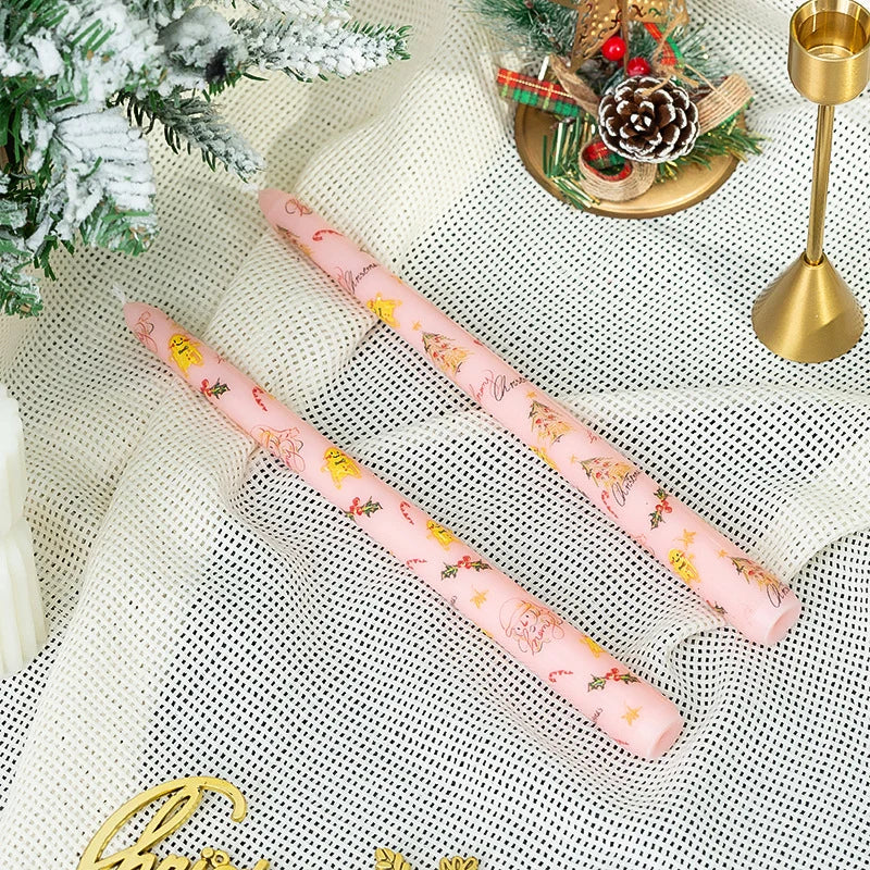 Decorative Candle Set Handcrafted Long-Burning Set of 2