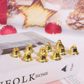 Decorative Christmas Bells Shiny Gold Finish Hanging Loop