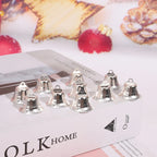 Decorative Christmas Bells Shiny Gold Finish Hanging Loop