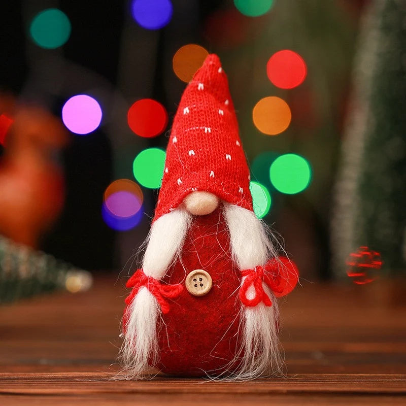 Decorative Christmas Figure Handcrafted Appliqué Details