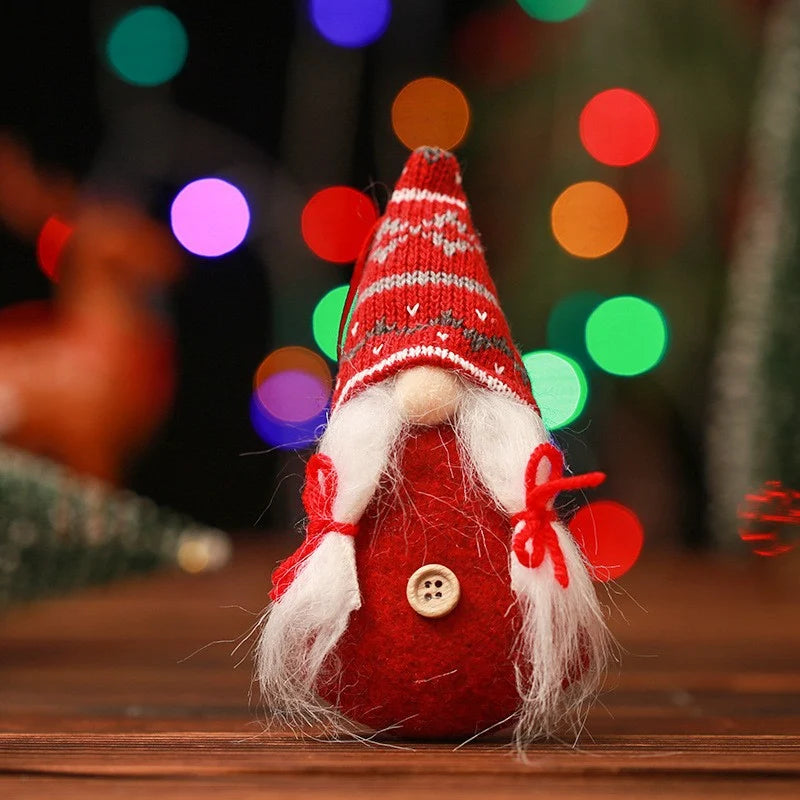 Decorative Christmas Figure Handcrafted Appliqué Details