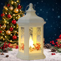 Decorative Christmas Lantern Integrated Warm LED Metal & Glass