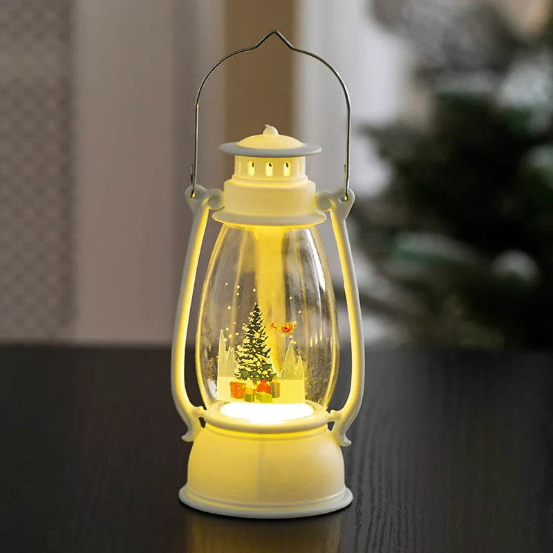 Decorative Christmas Lantern Warm LED Holiday Motif
