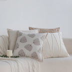 Decorative Cushion Cotton Cover Textured Stripes 18x18in
