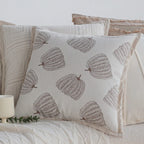 Decorative Cushion Cotton Cover Textured Stripes 18x18in