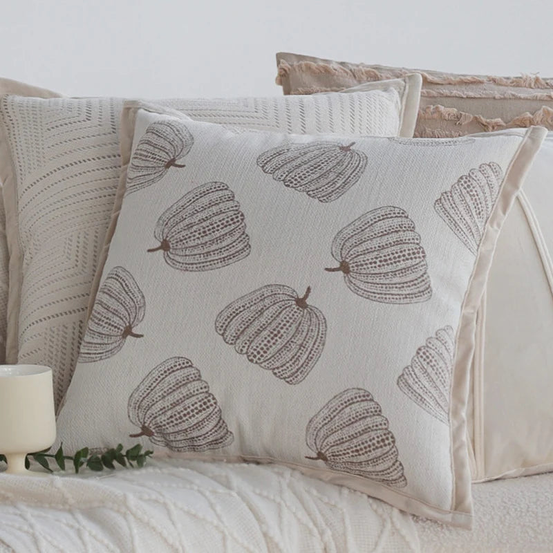 Decorative Cushion Cotton Cover Textured Stripes 18x18in