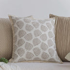 Decorative Cushion Cotton Cover Textured Stripes 18x18in