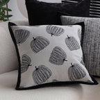 Decorative Cushion Cotton Cover Textured Stripes 18x18in