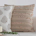Decorative Cushion Cotton Cover Textured Stripes 18x18in