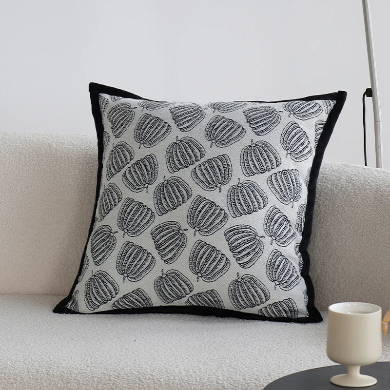 Decorative Cushion Cotton Cover Textured Stripes 18x18in