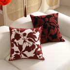 Decorative Cushion Cover Chenille Tufted Velvet Hidden Zipper 18x18