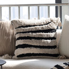 Decorative Cushion Cover Quilted Cable Cotton Blend 18x18in