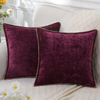 Decorative Cushion Cover Soft Chenille Machine Washable Multiple Sizes