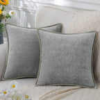 Decorative Cushion Cover Soft Chenille Machine Washable Multiple Sizes