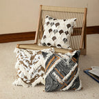 Decorative Cushion Cover Woven Jacquard Chevron 18x18