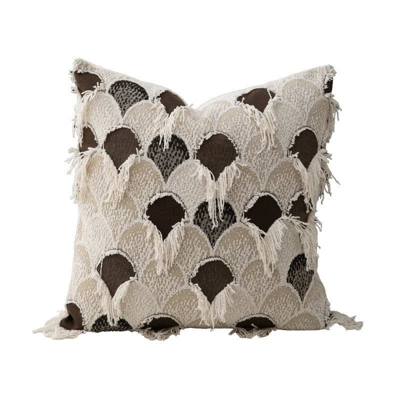 Decorative Cushion Cover Woven Jacquard Chevron 18x18