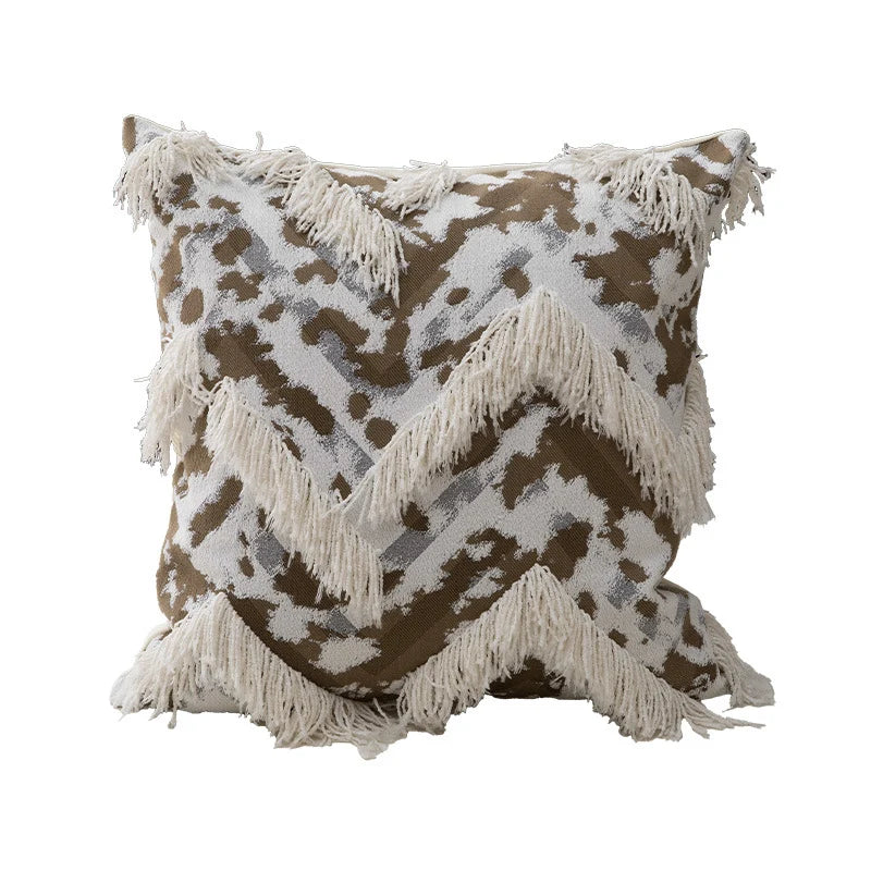 Decorative Cushion Cover Woven Jacquard Chevron 18x18