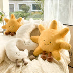 Decorative Cushion Sun & Moon Plush Cotton Blend