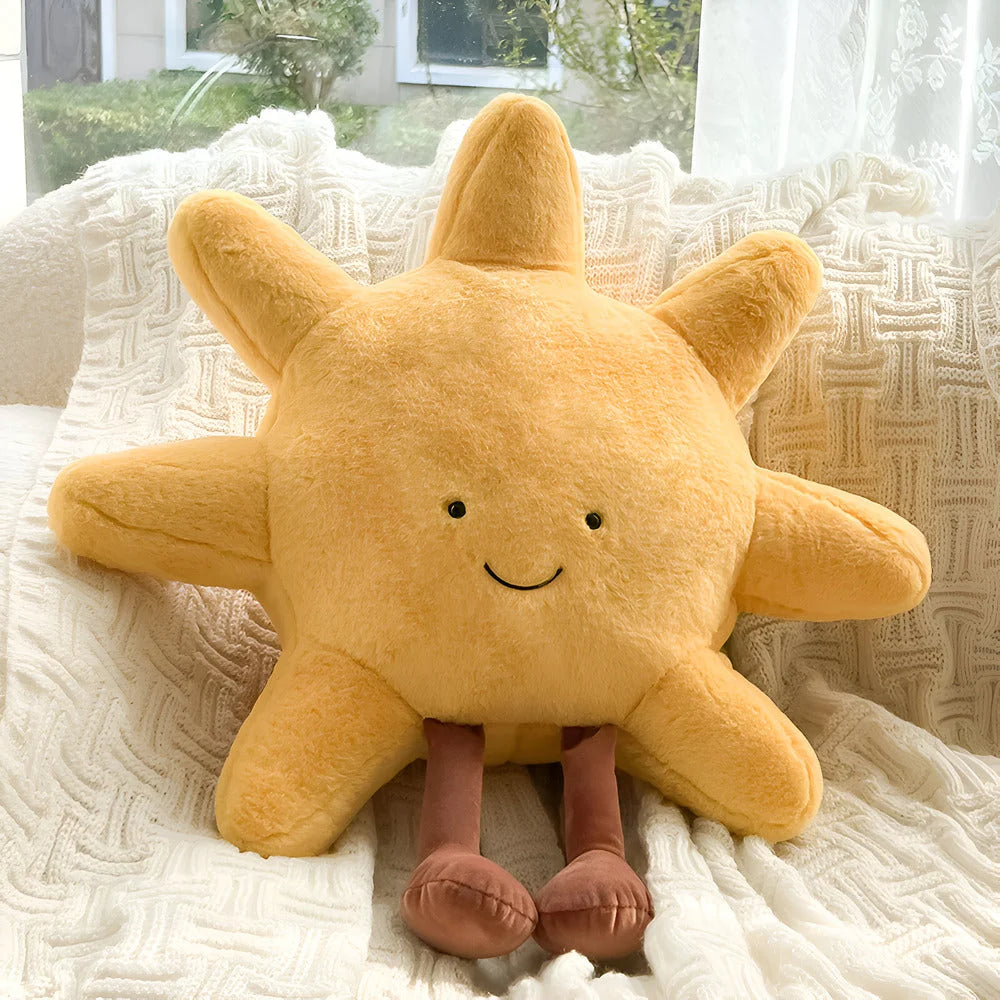 Decorative Cushion Sun & Moon Plush Cotton Blend