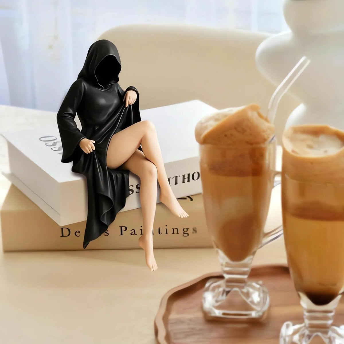 Decorative Figure Hooded Cloak Water-Resistant Indoor & Outdoor