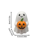 Decorative Figurine Halloween Ghost Holding Pumpkin Indoor & Outdoor
