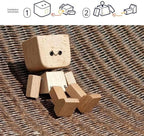 Decorative Figurine Natural Wood Wobbling Motion 12 Magnetic Faces