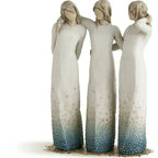 Decorative Figurine Three Sisters Hand-Painted Resin