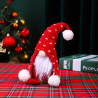 Decorative Gnome Figure Tabletop Green Hat & White Beard